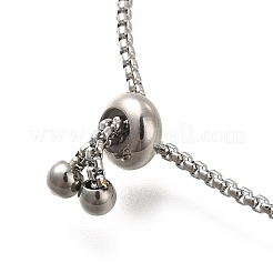 Non-Tarnish 304 Stainless Steel Box Chain Slider Bracelets&nbsp;BJEW-M233-03P