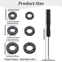 18Pcs 3 Styles Alloy Grommet Eyelet Findings&nbsp;FIND-CL0002-21B