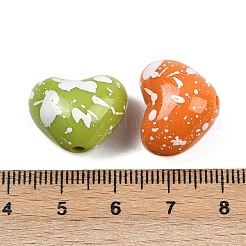 Spray Painted Opaque Acrylic Beads&nbsp;OACR-A040-04B