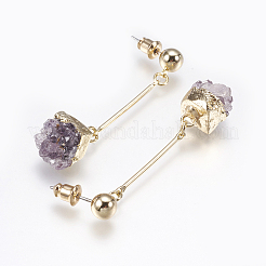 Druzy Crystal Dangle Earrings&nbsp;EJEW-L196-01