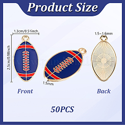50Pcs Alloy Enamel Pendants&nbsp;ENAM-GA0001-24