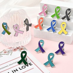 60Pcs 15 Colors Breast Cancer Awareness  Ribbon Enamel Pin&nbsp;JEWB-CJC0001-33