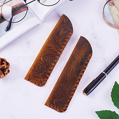 Flower Pattern Cowhide Pen Holders&nbsp;AJEW-WH0348-56