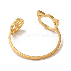 304 Stainless Steel Open Cuff Ring&nbsp;RJEW-Z026-05G