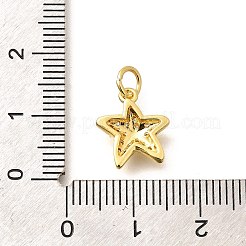 Brass Micro Pave Clear Cubic Zirconia Pendants&nbsp;KK-Q040-01F-G