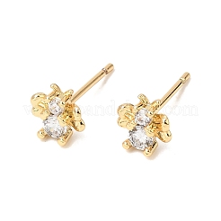 Bees Brass Micro Pave Cubic Zirconia Stud Earrings for Women&nbsp;CU-CBAE7DF-39G