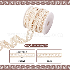 20 Yards Cotton Braided Lace Trim Ribbons&nbsp;SRIB-PH0001-50