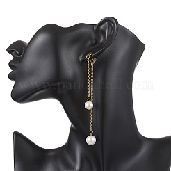 Shell Pearl Round Tassel Stud Earrings&nbsp;EJEW-JE06850