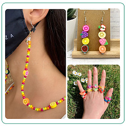 10 Strands 10 Styles Handmade Polymer Clay Bead Strands&nbsp;CLAY-TA0001-72B