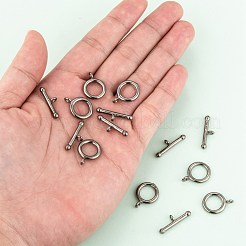 Brass Ring Toggle Clasps &nbsp;KK-L116-30B
