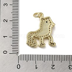 Brass Micro Pave Cubic Zirconia Pendants&nbsp;KK-Q808-41G