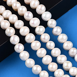 Natural Cultured Freshwater Pearl Beads Strands&nbsp;PEAR-N013-10E