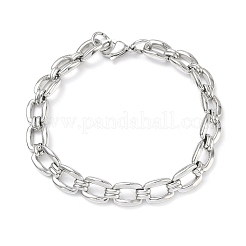 9MM 304 Stainless Steel Oval Link Chain Bracelets&nbsp;SA-CBA2696-10P