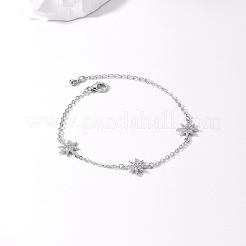 Brass Snowflake Link Bracelets&nbsp;FY7491-2