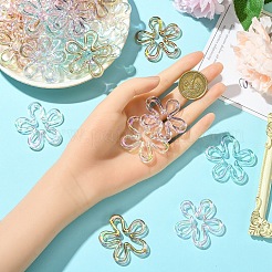 30Pcs 5 Colors Plated UV Acrylic Beads&nbsp;TACR-YW0003-24