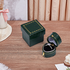 Heart PU Leather Ring Boxes&nbsp;CON-WH0107-96B