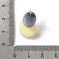 Flocking Opaque Resin Pendants&nbsp;RESI-G123-01T
