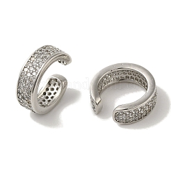 Rack Plating Brass Micro Pave Cubic Zirconia Cuff Earrings&nbsp;EJEW-R162-45P