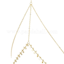 Brass Double Layer Star Tassel Thigh Leg Chains&nbsp;AJEW-AN00639