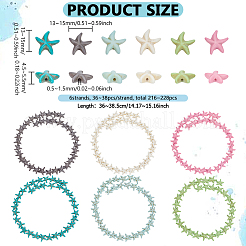 6 Strands 6 Styles Dyed Synthetic Turquoise Beads&nbsp;G-FH0002-62