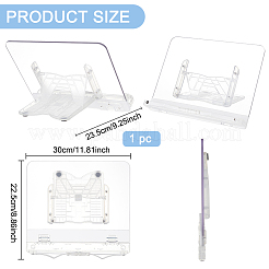 Foldable Rectangle Acrylic Desktop Display Stands&nbsp;ODIS-WH0038-46