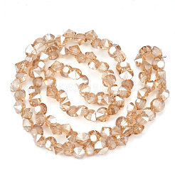 Electroplated Glass Beads Strands&nbsp;EGLA-S174-01B-08