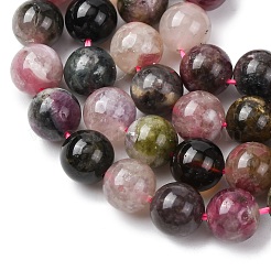 Natural Multicolor Tourmaline Round Bead Strands&nbsp;G-I162-01-8mm