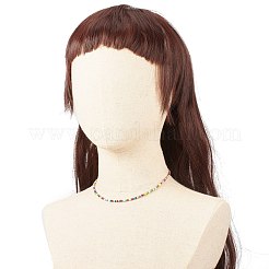Glass Seed Beaded Necklace&nbsp;NJEW-JN03825-01