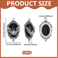 12Pcs Halloween Alloy Oval Pendants&nbsp;FIND-UN0007-81