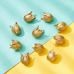 10Pcs 3D Brass Bead Caps&nbsp;KK-NB0003-29