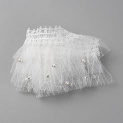 1 Yard Polyester Pleated Lace Ribbons&nbsp;OCOR-WH0090-010