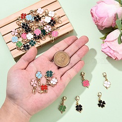 40Pcs 10 40Pcs 10 Style Alloy Enamel Pendant Decorations&nbsp;HJEW-YW00187