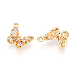 Brass Micro Pave Cubic Zirconia Charms&nbsp;KK-N262-112B-G