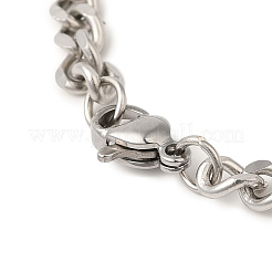 201 Stainless Steel Islamic Allah Rectangle Twisted Chain Necklaces&nbsp;LS-NJEW-Q002-07P