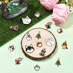 10Pcs 10 Styles Alloy Enamel Pendants&nbsp;ENAM-YW0006-99