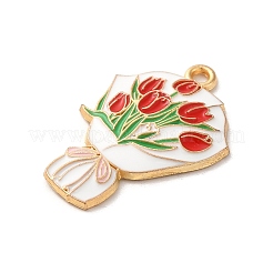 Alloy Enamel Pendants&nbsp;X-ENAM-R147-12A-G
