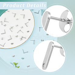 60Pcs 201 Stainless Steel Stud Earring Findings&nbsp;EJEW-BBC0002-27