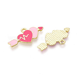 Valentine's Day Alloy Enamel Pendants&nbsp;ENAM-T023-21B