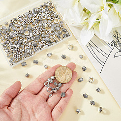 250Pcs 10 Styles Tibetan Style Alloy Spacer Beads&nbsp;TIBE-PA0001-04