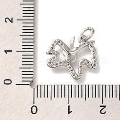 Rack Plating Brass Micro Pave Cubic Zirconia Pendants&nbsp;KK-I720-17P