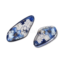 4Pcs Transparent Epoxy Resin Butterfly Wings Pendants&nbsp;RESI-C057-07D