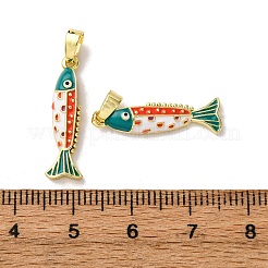 Brass Enamel Pendants&nbsp;KK-F911-23G-02