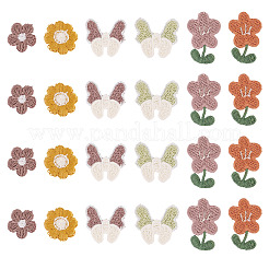 30Pcs 6 Styles Flower Computerized Embroidery Cloth Iron On Patches&nbsp;PATC-TA0001-36B