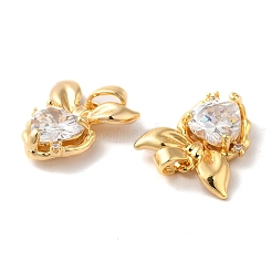 Brass with Cubic Zirconia Pendants&nbsp;KK-M243-24G