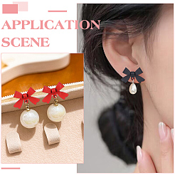 DIY Bowknot Alloy Stud Earring Finding Kits&nbsp;DIY-ME0002-87
