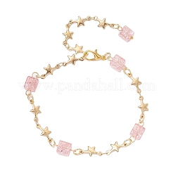 6Pcs 6 Colors 304 Stainless Steel Star Link Bracelets for Women&nbsp;BJEW-JB12385