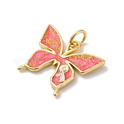 Brass Enamel & Sequins Pendants&nbsp;KK-Q098-39G-B