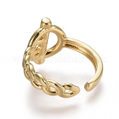 Brass Cuff Rings&nbsp;RJEW-F105-05G