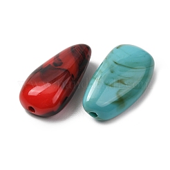 Two Tone Opaque Acrylic Imitation Gemstone Beads&nbsp;AC-CBABC78-04