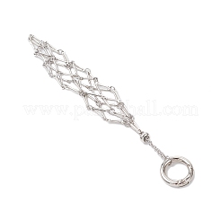 304 Stainless Steel Macrame Pouch Empty Stone Holder Pendant Decorations&nbsp;SA-CJCA03-02